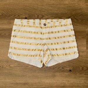 Lilly Pulitzer Gold Stripe Adie Shorts 2